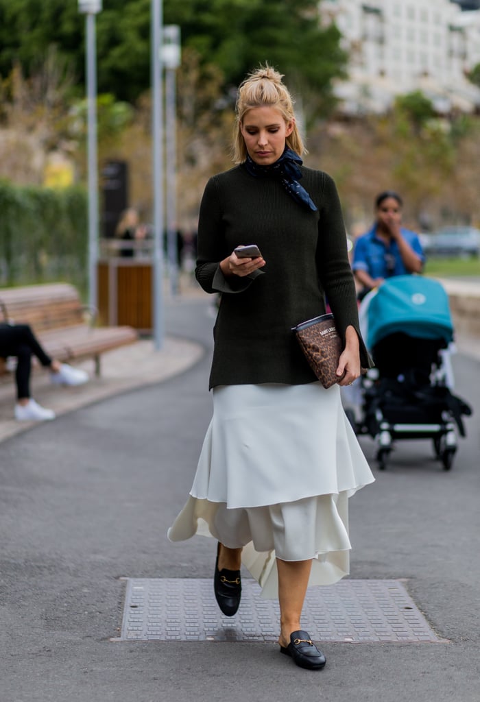 And Incredibly Stylish With a Midi Dress and Black Sweater