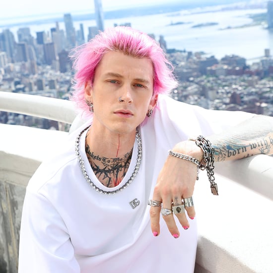 See Machine Gun Kelly's Holographic Nails