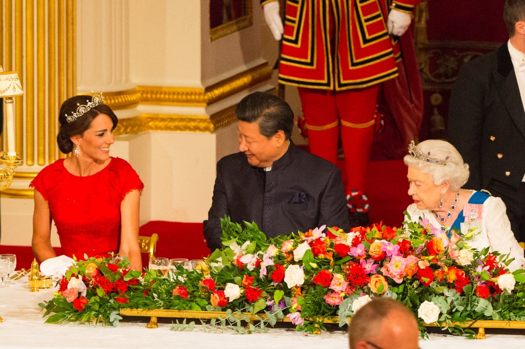 Kate Middleton and Prince William at State Banquet Oct. 2015