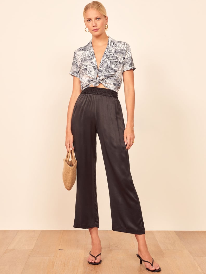 Hailey Bieber Wore a $38 Reformation Top With Wide-Leg Pants