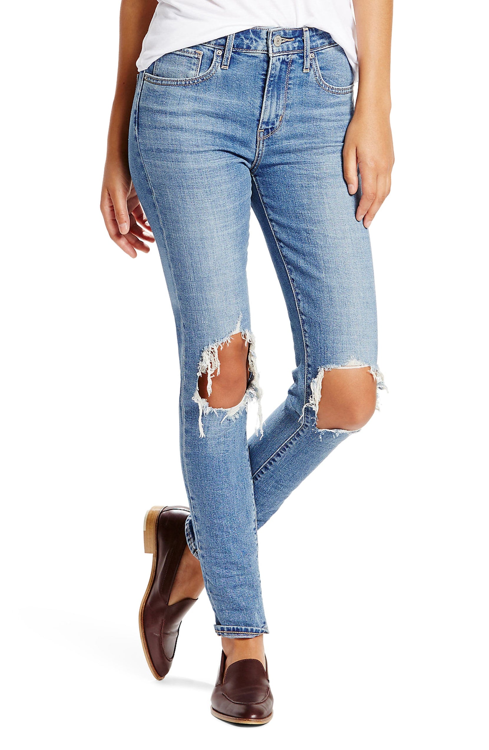 Levi's 721 Ripped High Waist Skinny Jeans | Every Single Pair of Jeans We  Love This Season | POPSUGAR Fashion Photo 22