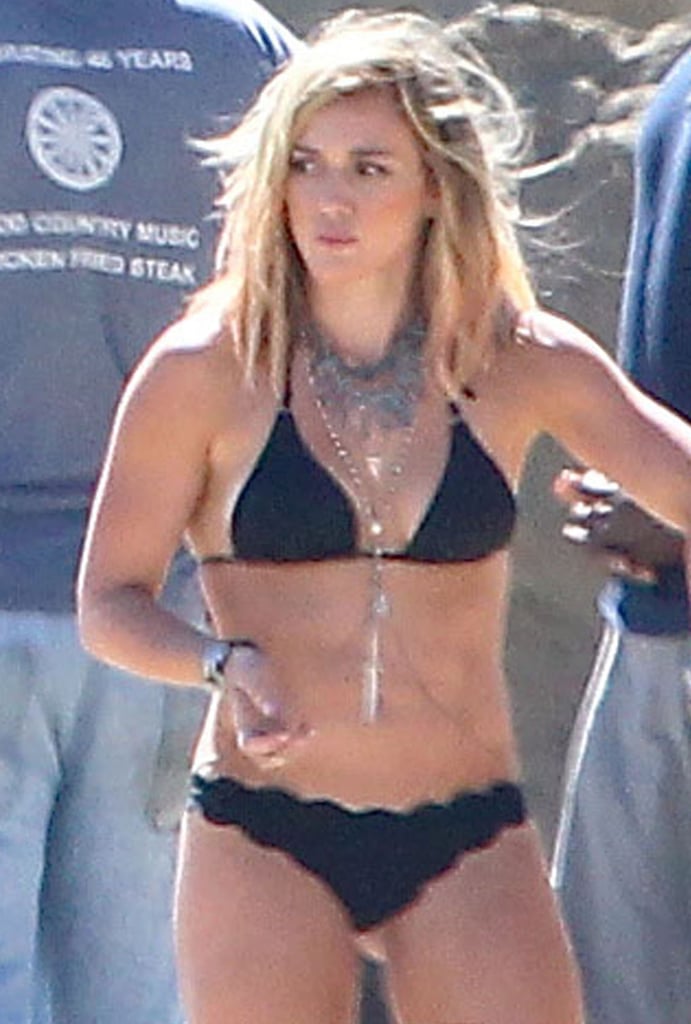Hilary Duff Wears a Bikini During Music Video Shoot 2014