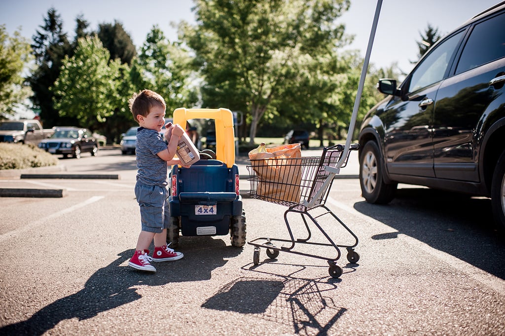 Little Boy's Adventures With Toy Car