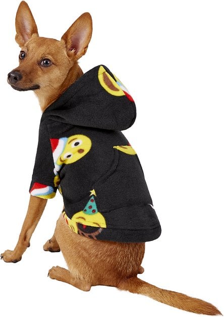 Footed Pajamas Holiday Emoji Dog Fleece Pajamas