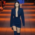 Bella Hadid Hits the DKNY Runway in a Whole New Type of Tuxedo Dress