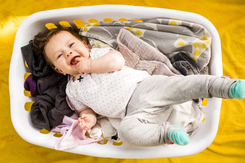 Laundry basket as bassinet cheap