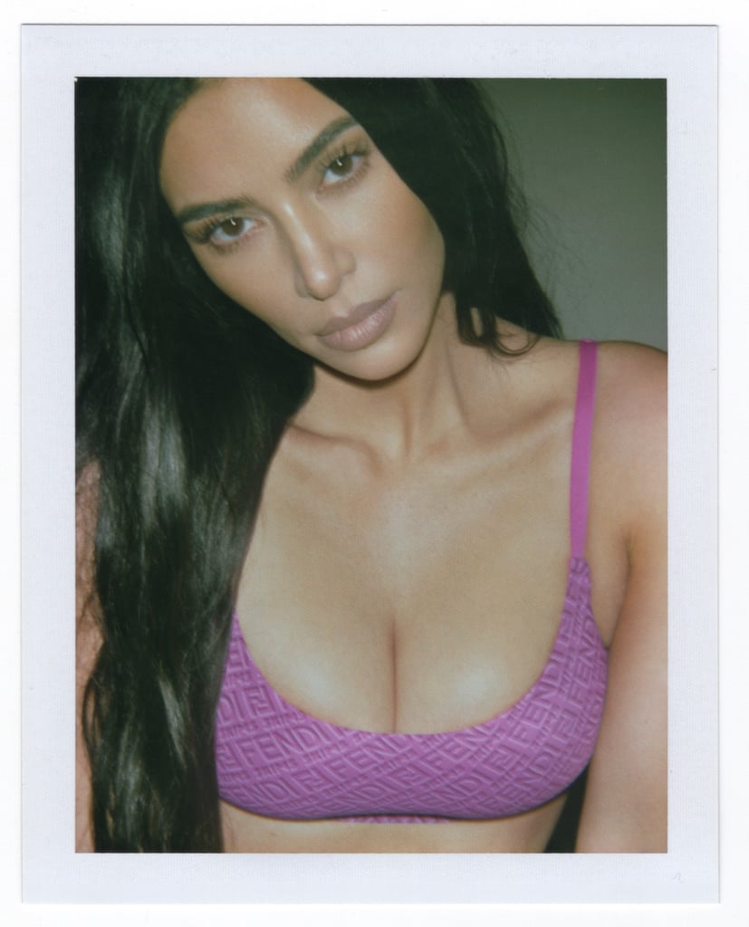 Kim Kardashian models for Fendi x Skims.