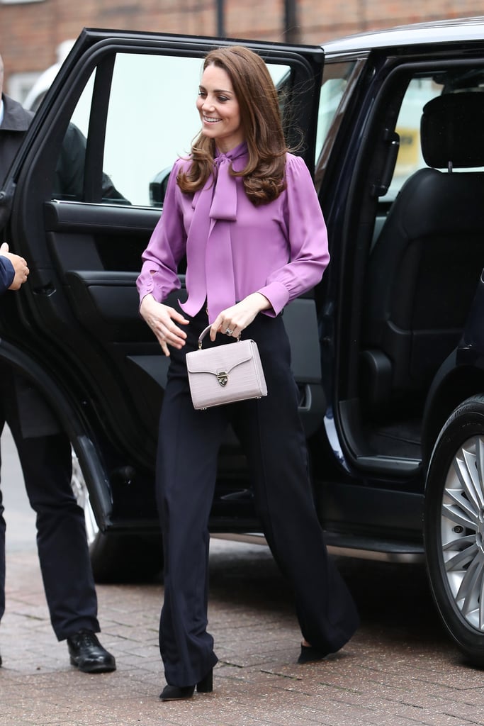Kate Middleton Gucci Shirt and Jigsaw Pants March 2019