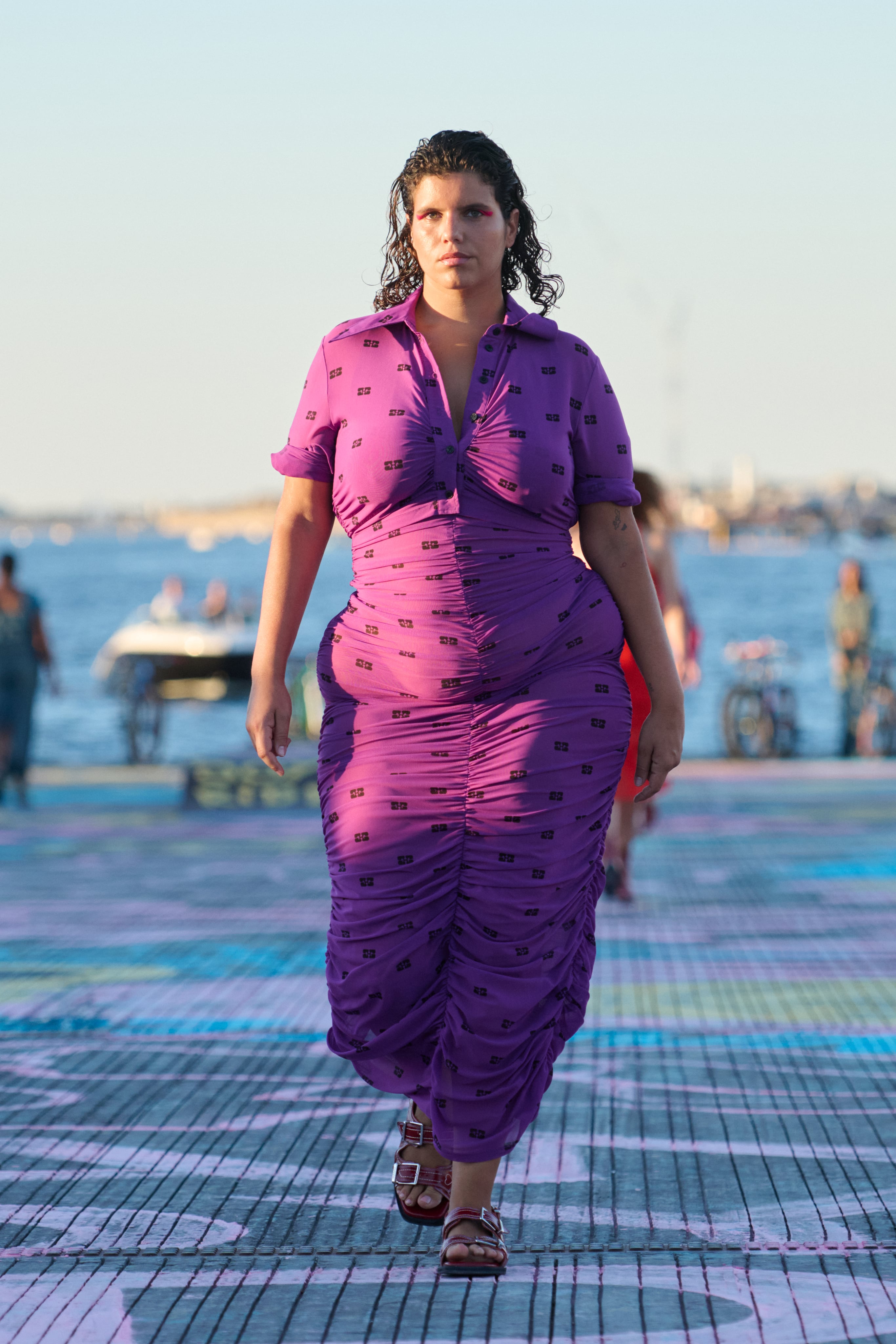 Ganni discount purple dress