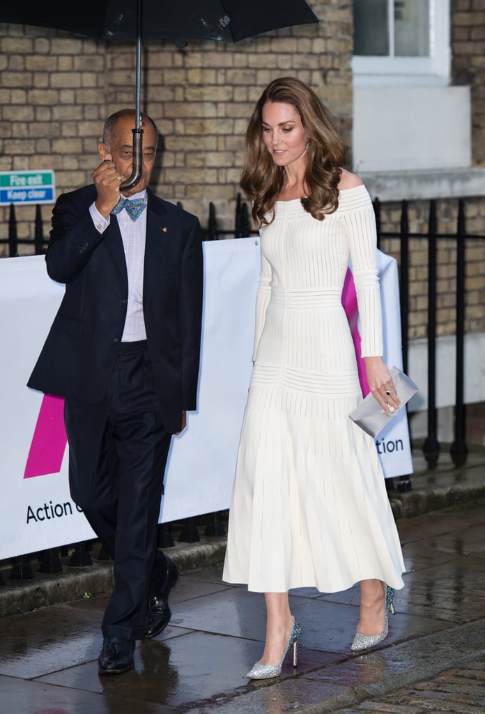 Kate Middleton in White Off-the-Shoulder Dress June 2019