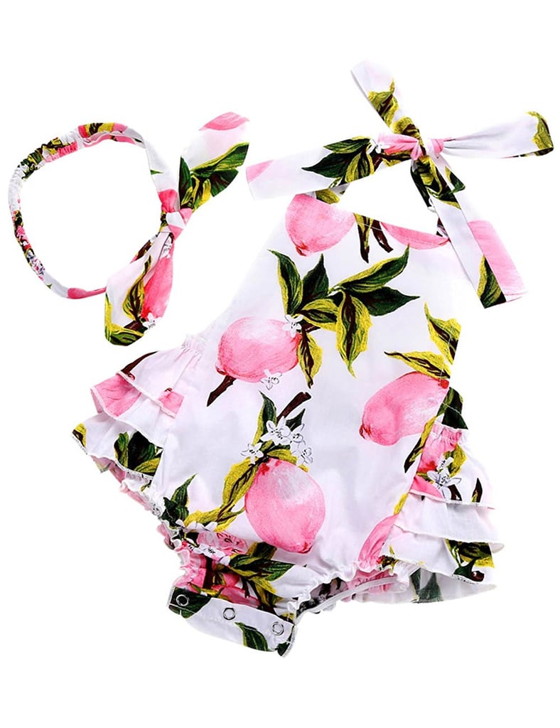 PrinceSasa Baby Girl's Floral Print Ruffles Romper