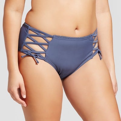 Plus Size Crochet Detail Hipster Bikini Bottom