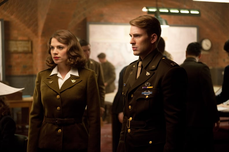 CAPTAIN AMERICA: THE FIRST AVENGER, from left: Hayley Atwell, Chris Evans, 2011, ph: Jay Maidment/Paramount Pictures/courtesy Everett Collection