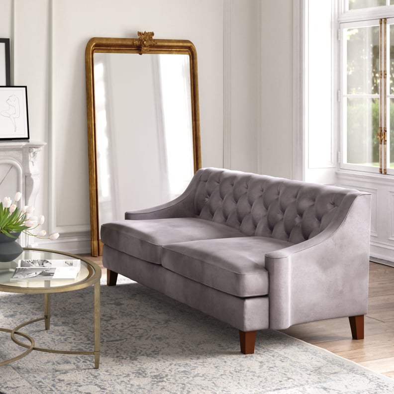 Briley Velvet 85" Recessed Arm Sofa