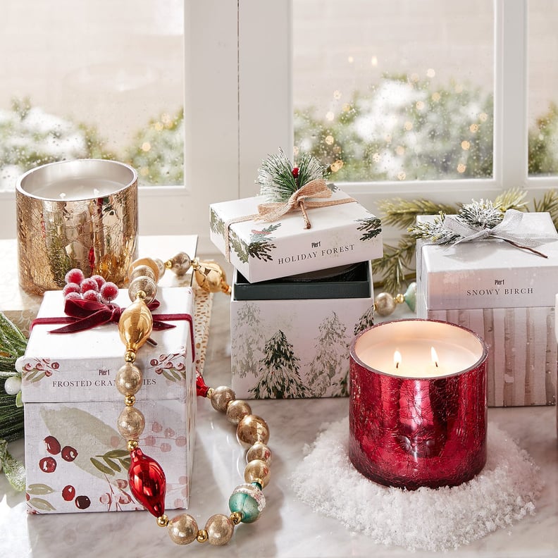 Frosted Cranberries Filled Candle With Gift Box