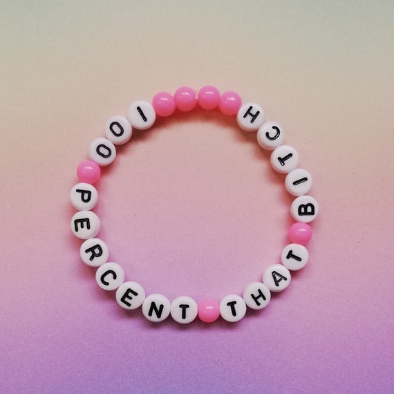 100 Percent That B*tch Personalised Lizzo Inspired Fan Bracelet