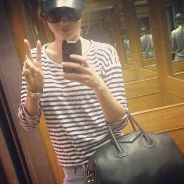 Miranda Kerr stopped for a quick photo in an elevator in March 2013.

Source: Instagram user mirandakerr