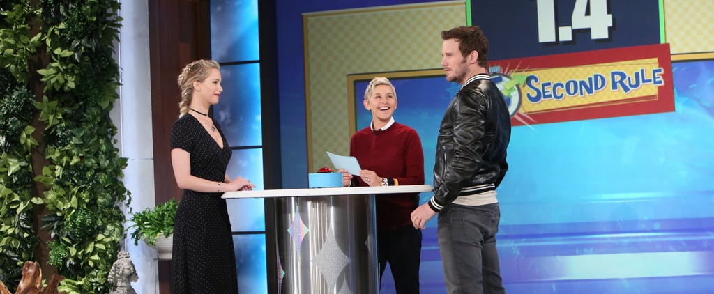 Jennifer Lawrence Chris Pratt 5 Second Rule Game on Ellen