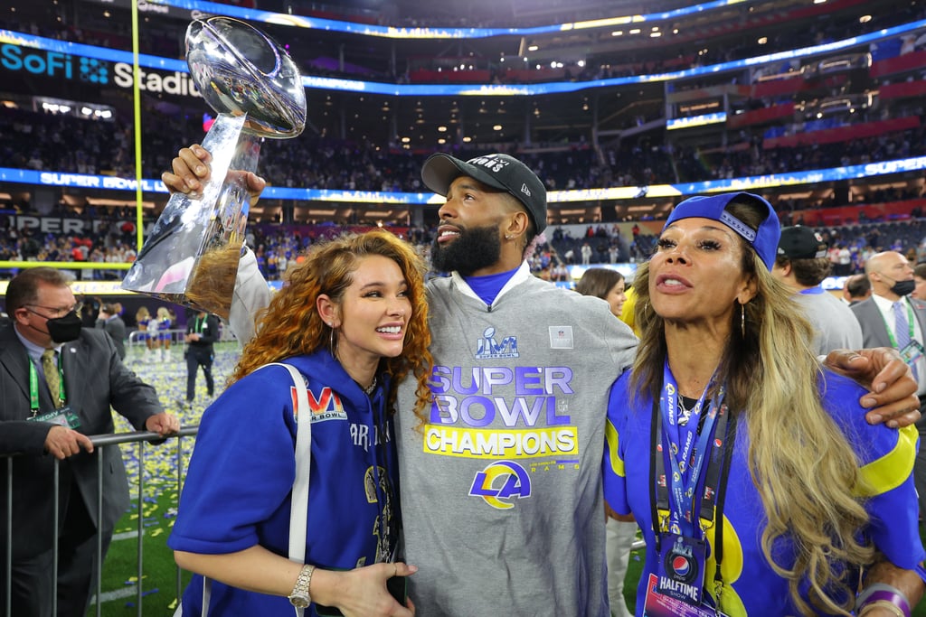 Lauren Wood Kisses Odell Beckham Jr. Before Super Bowl