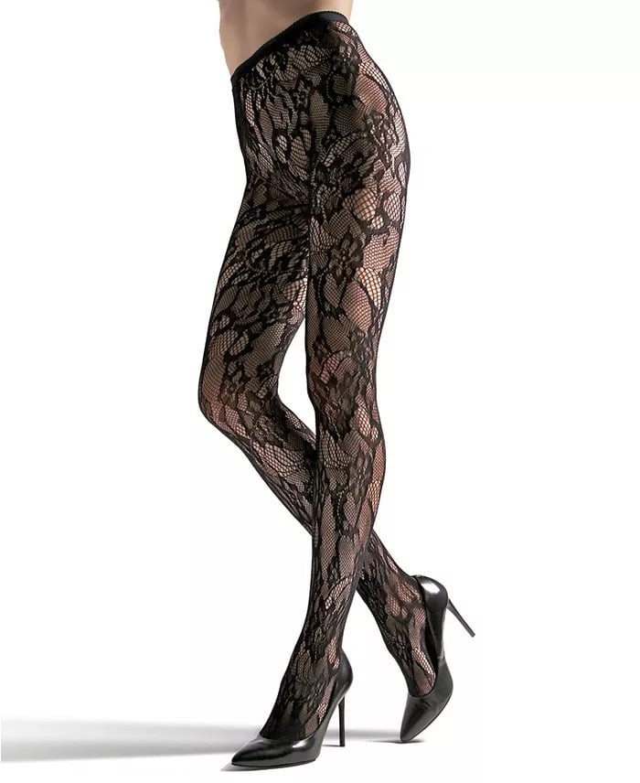 Natori Lace Cut-Out Net Tights