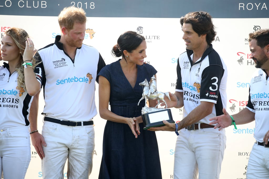 Prince Harry and Meghan Markle at Sentebale Polo 2018