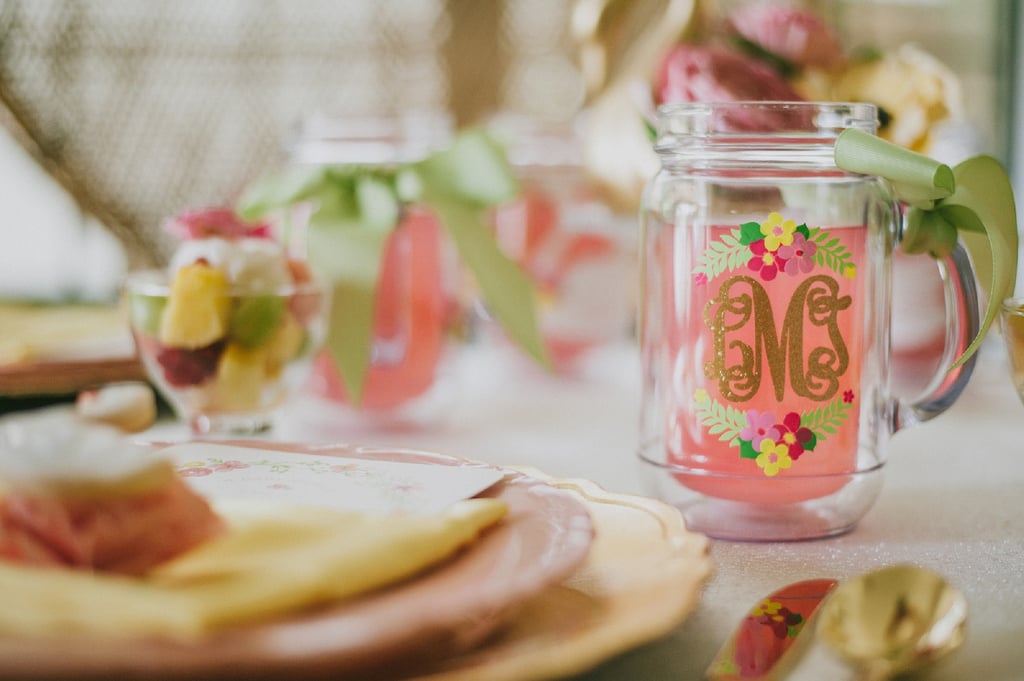 Each guest received a monogrammed tumbler from LylaBug Designs, which also served as table cards.