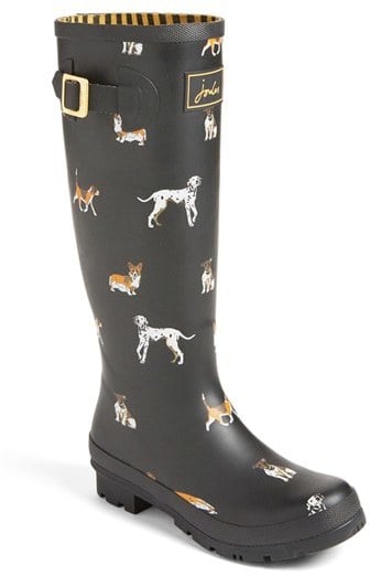 Dog print cheap rain boots