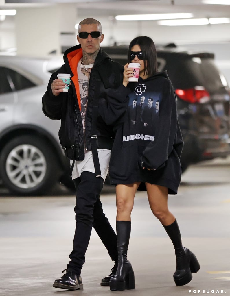 Kourtney Kardashian and Travis Barker in Beverly Hills