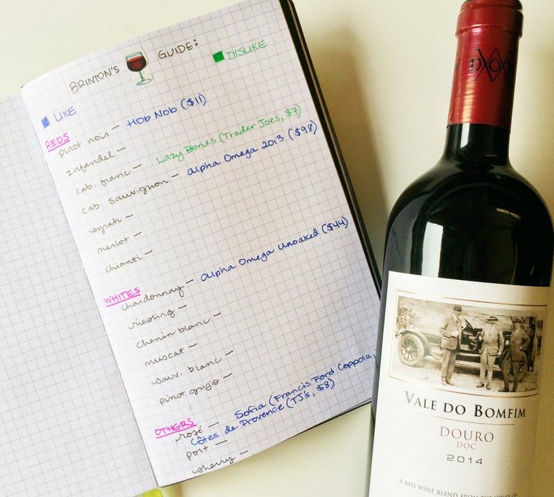 Become a wine person by keeping a journal.