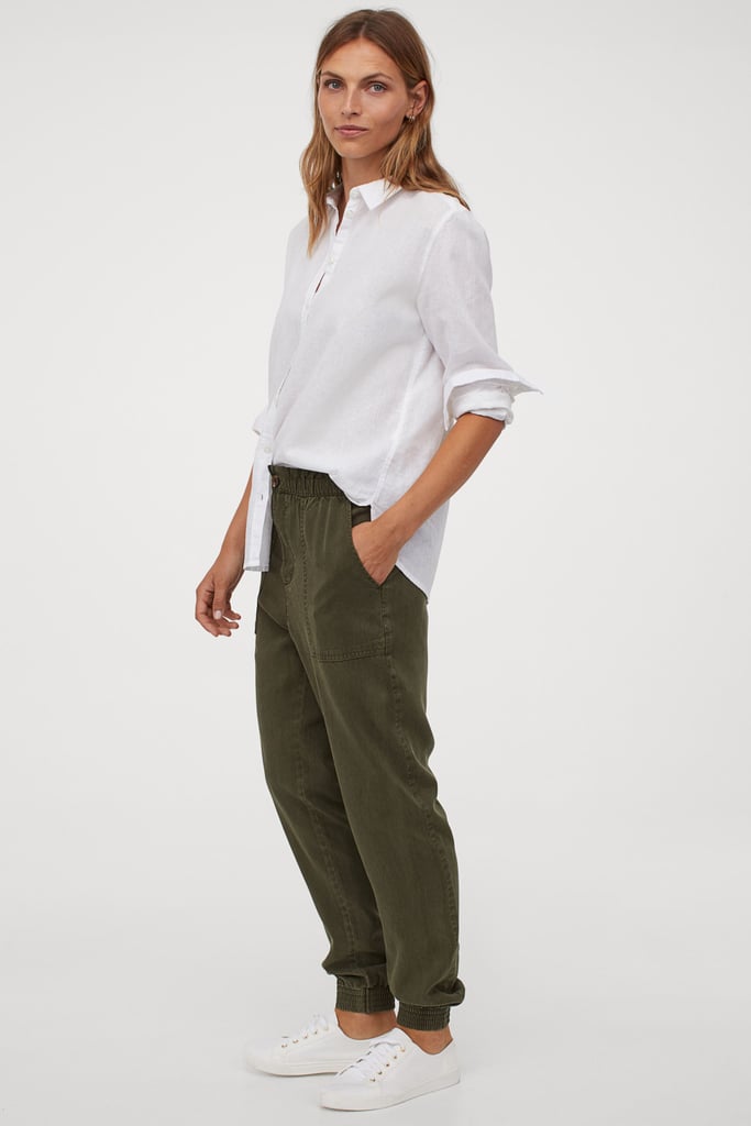 H&M Twill Joggers | The Most Comfortable Pants From H&M | POPSUGAR ...