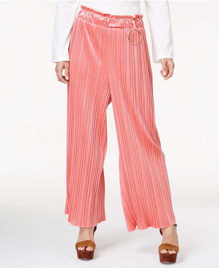 Endless Rose Pleated Velvet Pants | Amal Clooney Pink Pants | POPSUGAR ...