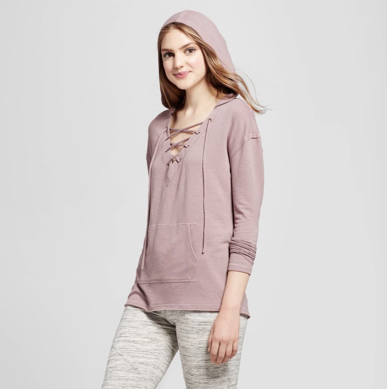 Mossimo Front Lace-Up Hoodie