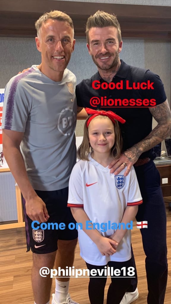 David Beckham and Harper at World Cup Pictures June 2019
