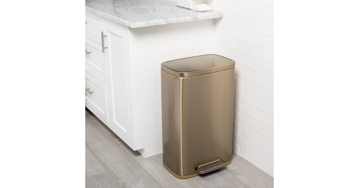 A Modern Trash Can Brightroom 45L Rectangle Stainless Steel Step Trash