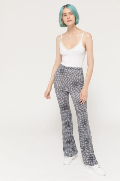 UO Clarissa Printed High-Rise Flare Pant