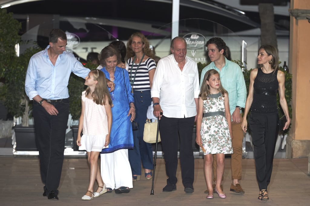 The Spanish royal family in Mallorca, Spain.