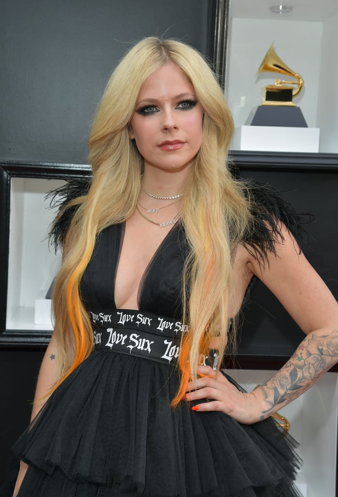 Avril Lavigne's Orange Ends at the Grammys Bright Hair Colours Are
