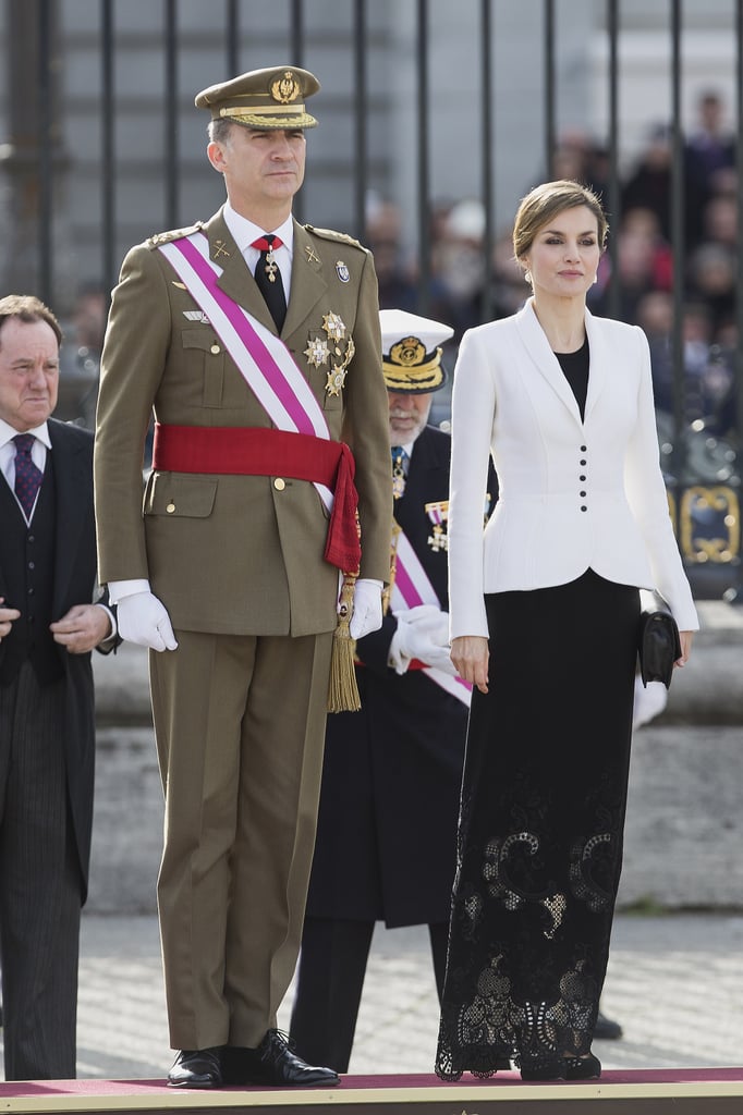 King Felipe and Queen Letizia at the Pascua Militar ceremony.