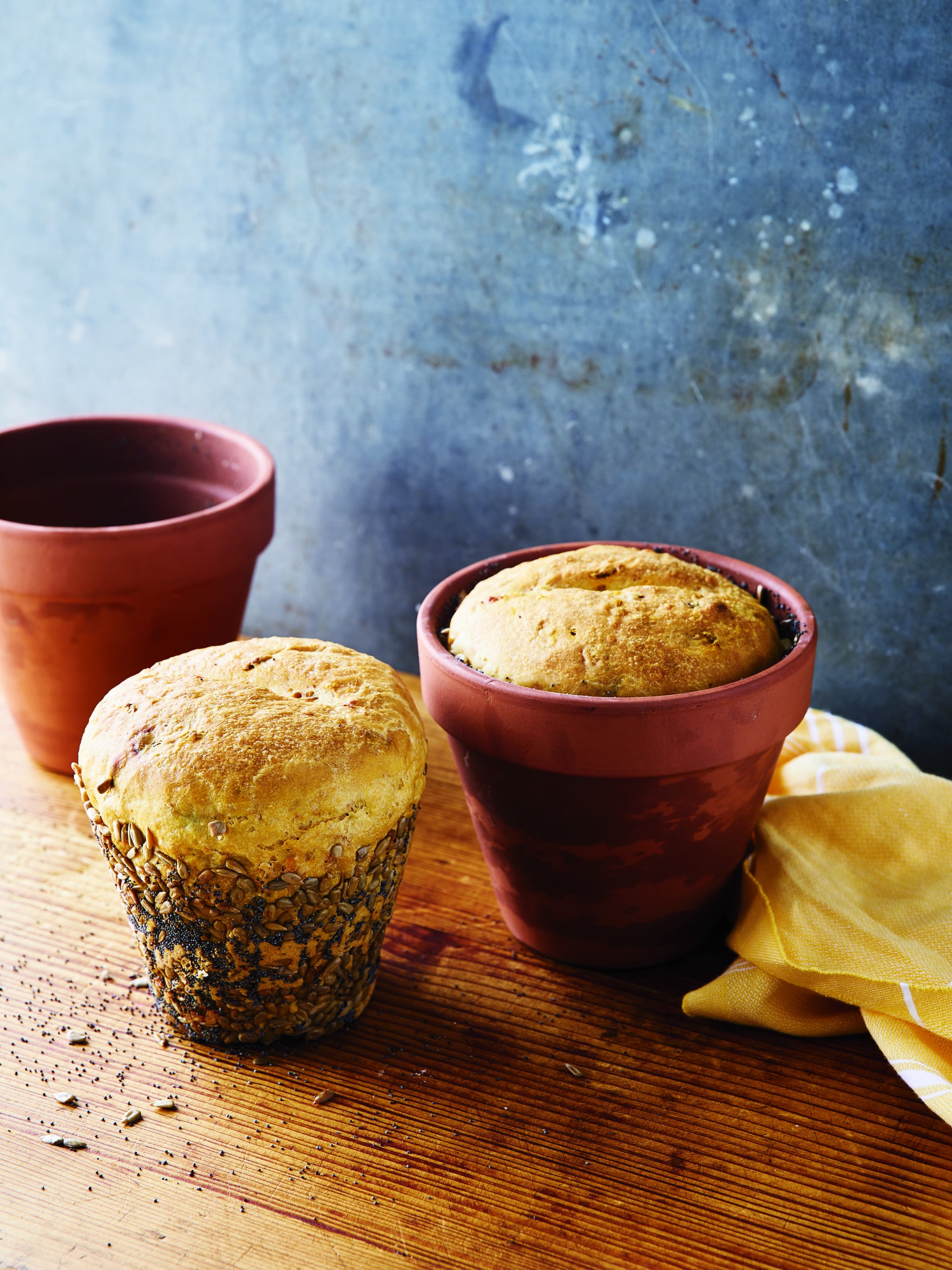 Herb and Veggie Flowerpot Bread