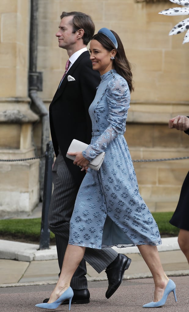 Pippa Middleton Blue Dress at Lady Gabriella Windsor Wedding