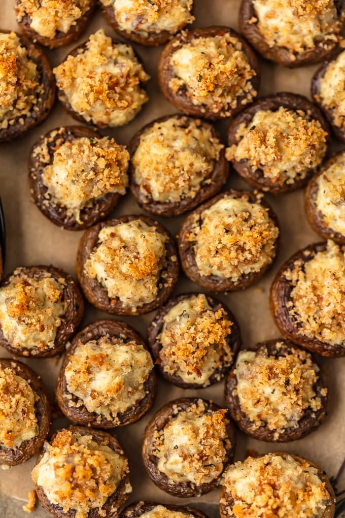 Cheesy Sausage Stuffed Mushrooms