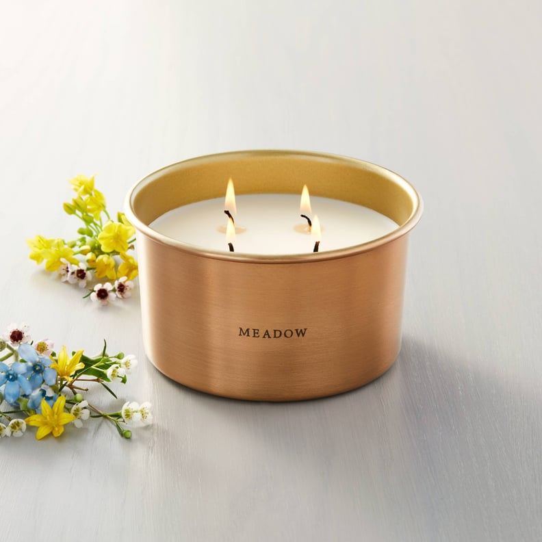 Hearth & Hand With Magnolia Meadow Lidded Metal Multi-Wick Candle