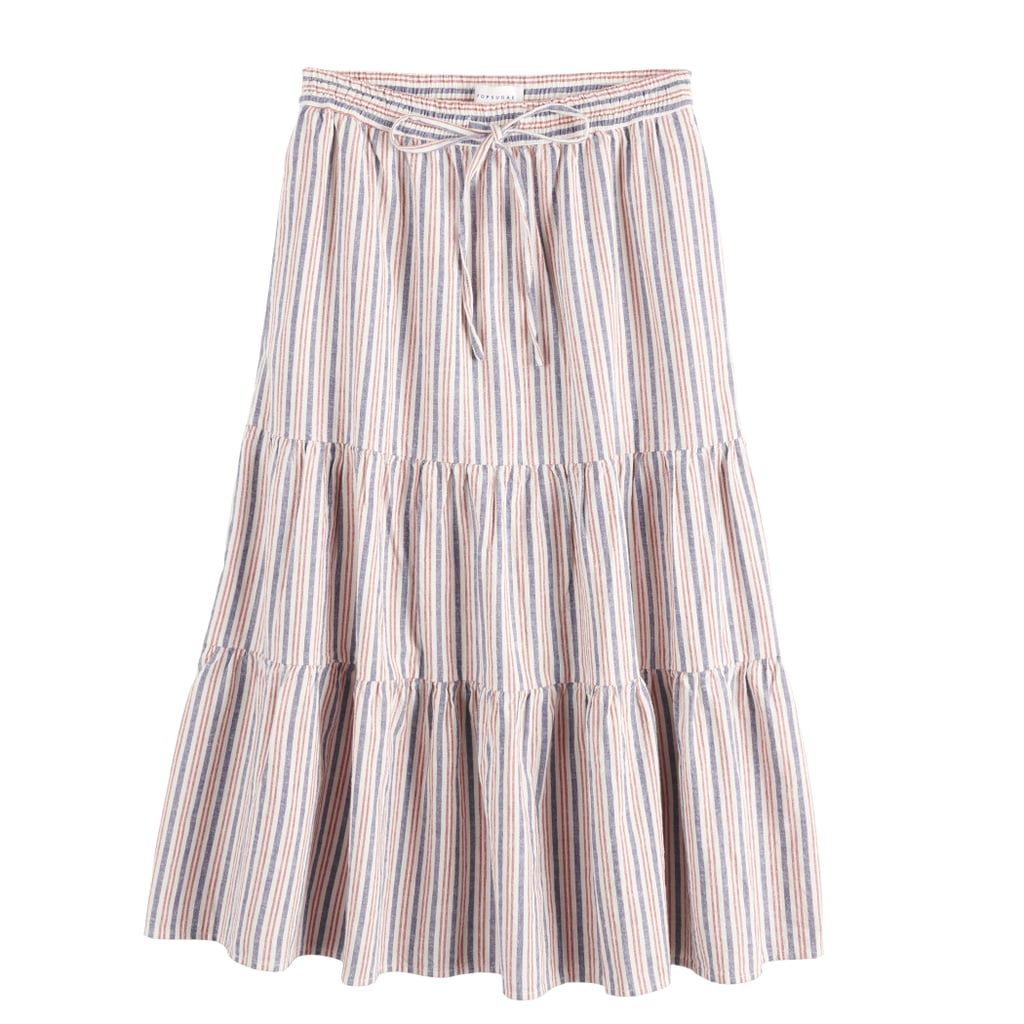 POPSUGAR Tiered Midi Skirt