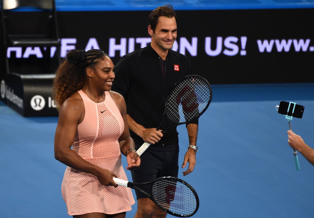 Serena Williams and Roger Federer Mixed Doubles Match 2019 POPSUGAR