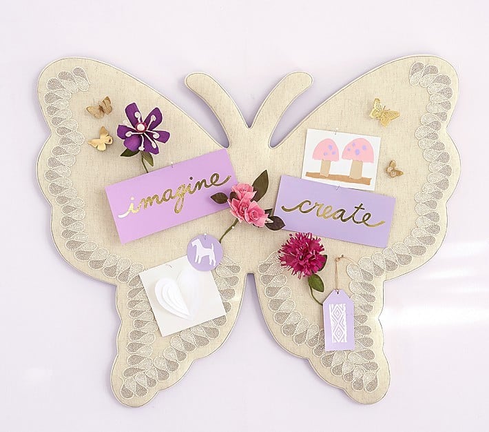 Pottery Barn Kids Butterfly Shaped Linen Pinboard