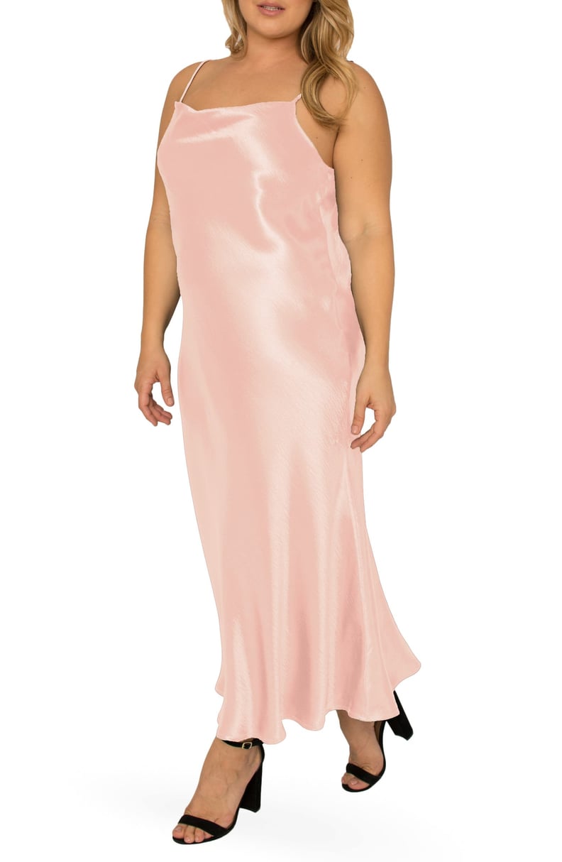 Standards & Practices Cowl Neck Satin Slipdress