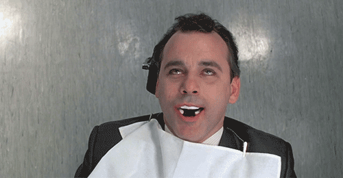 When he juggles cotton balls in his mouth in Little Shop of Horrors.