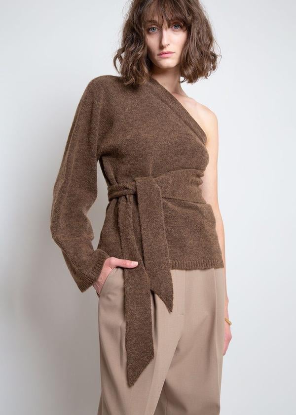 Nanushka Cleto One Sleeve Asymmetric Sweater