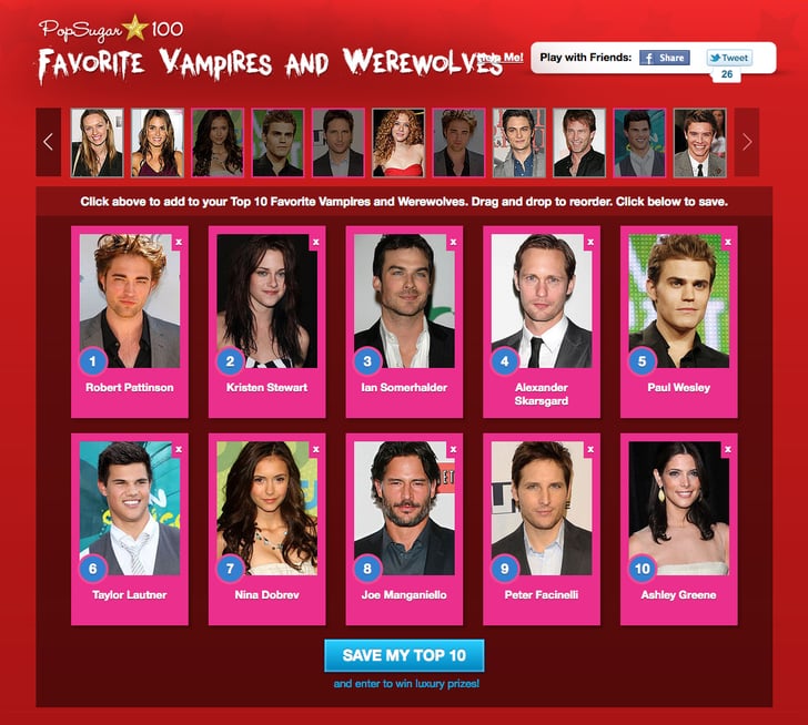 Favorite Celebrity Vampire List | POPSUGAR Celebrity