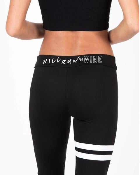 Will Run For Wine Leggings